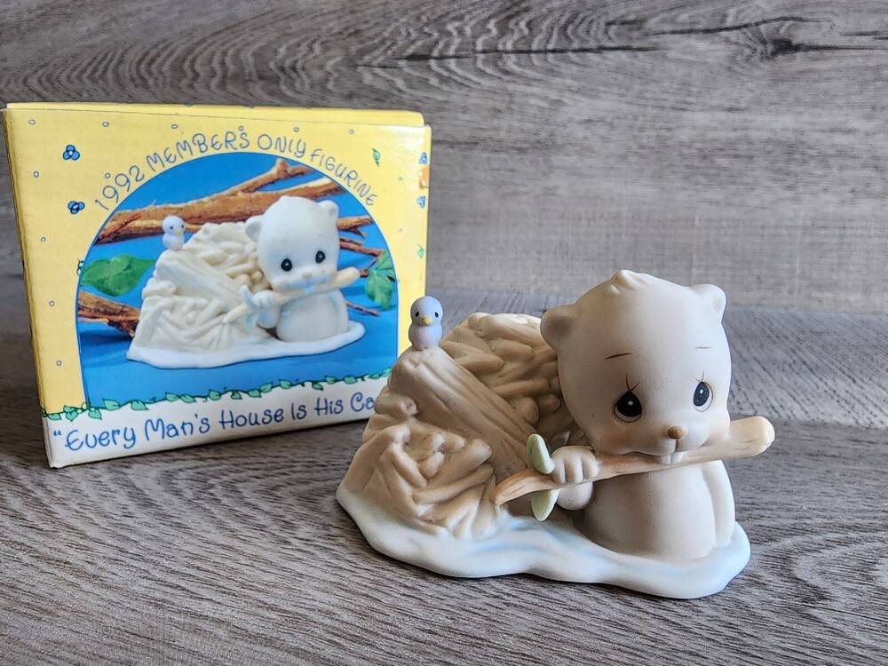 Enesco Precious Moments Vintage 1992 Every Mans House Is His Castle Figurine